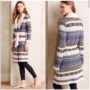 New Anthropologie Eloise Fireside Sweater Robe Medium/Large #110
